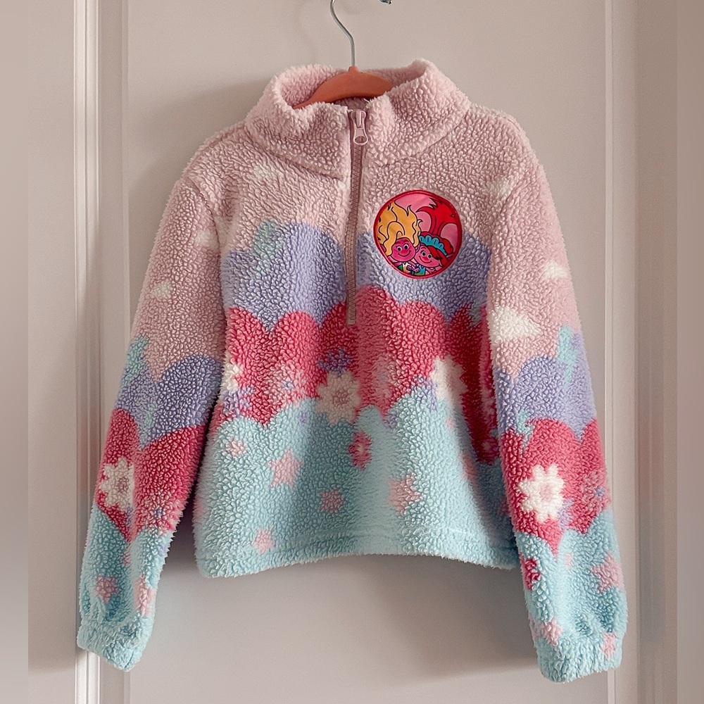 Dreamworks Trolls Pink Fleece Pullover - Size XS (4/5)